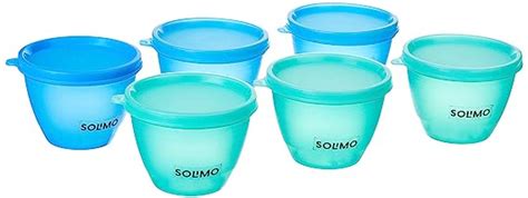 Buy Amazon Brand - Solimo Set of 6 Plastic Kitchen Storage Containers ...