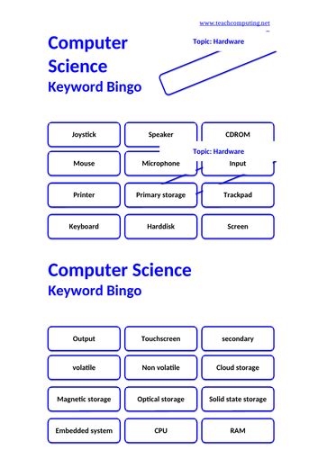 Image result for GCSE Computer Science Bingo