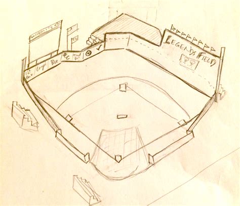 Baseball Field Sketch at PaintingValley.com | Explore collection of ...