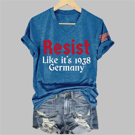 Retro Resist Like It's 1938 Germany Print T-Shirt - gullprint.com