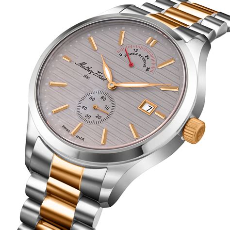 Mathey-Tissot Swiss Made Urban Power Reserve Quartz Grey Dial Analog W ...