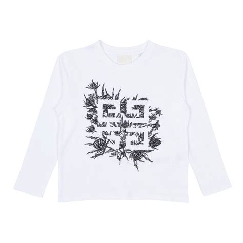 Givenchy White Logo-Print T-Shirt | Les Petits - Les Petits