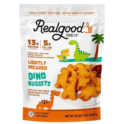 Real Good Foods Co. Lightly Breaded Dino Nuggets - Shop Chicken at H-E-B