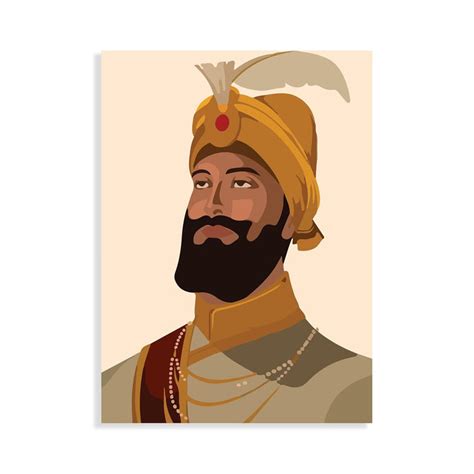 Guru Gobind Singh Ji Stretched Canvas Painting Wall Art for Home Decor ...