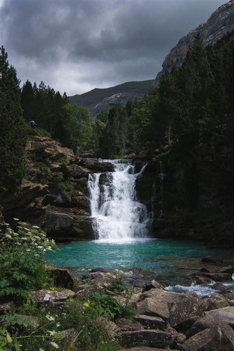 Download wallpaper 800x1200 waterfall, rocks, trees, stones iphone 4s/4 ...