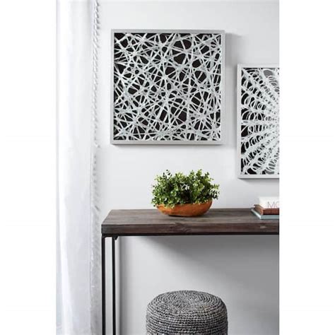 Buy Large Square Modern Abstract Art Black and White Paper Shadow Box ...