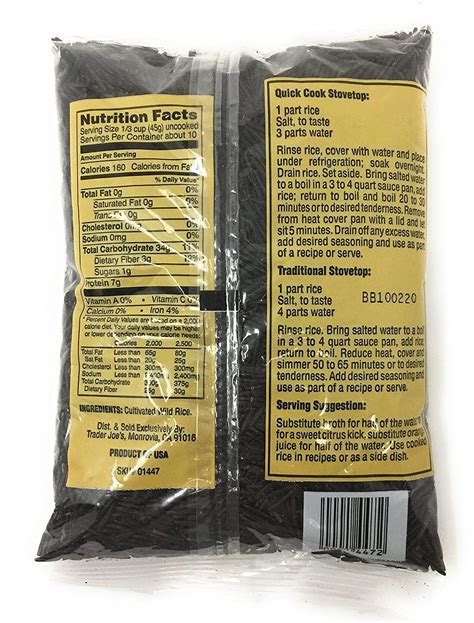 Trader Joe's Wild Rice 16 oz: Premium Quality Grain for Healthy Meal ...