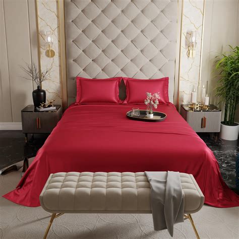 Stoa Paris Satin Bedsheets, Warm Winter Bedsheet for Double Bed - 300 ...