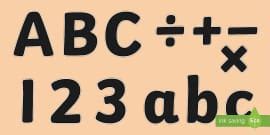 👉 0-9 Display Numbers (Black)
