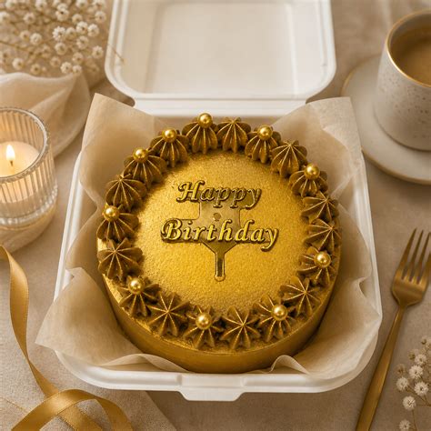 Golden Luxe Birthday Cake – Doon Memories The Baker
