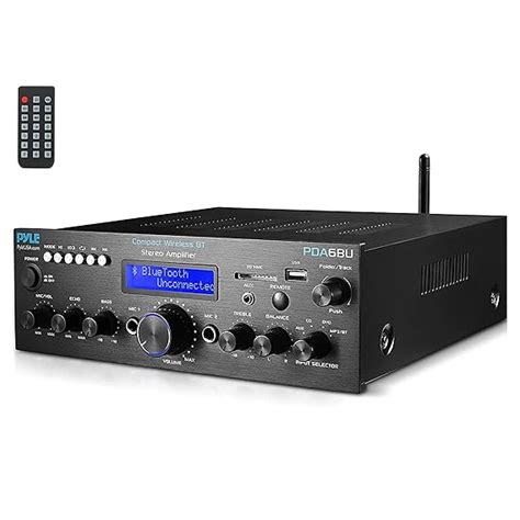 Pyle Home Pyle PDA6BU Pyle Bluetooth Stereo Amplifier Receiver : Amazon ...