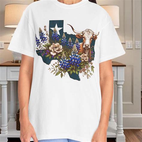 Texas Bluebonnets T-shirt, Comfort Colors Tee, Great State of Texas ...