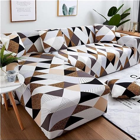 Lukzer L-Shaped Sofa Cover Left Hand Side | Prism Dotted Design ...
