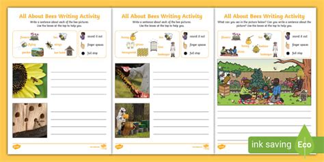 All About Bees Early Writing Activity