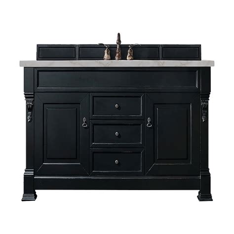 James Martin Vanities Brookfield 60-in Antique Black Undermount Single ...