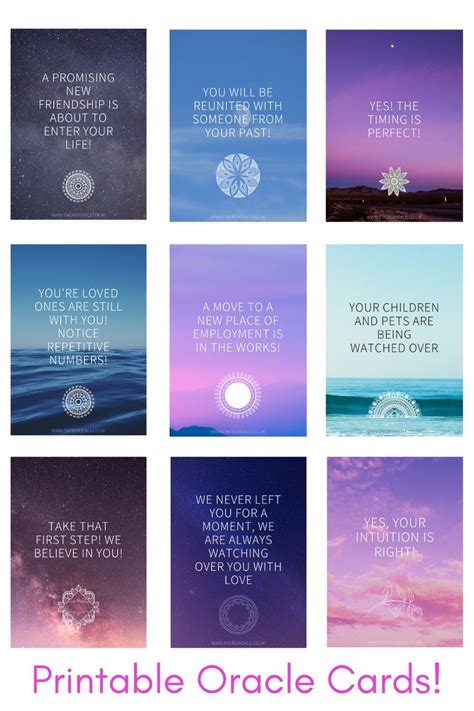 Downloadable Printable Oracle Cards 的图像结果