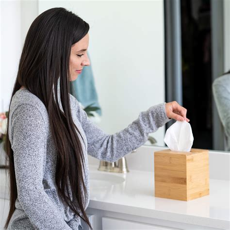 JUSK Design Bamboo Tissue Box Cover/Holder - Muti-Size (Rectangular ...