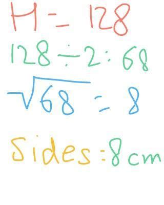 The square of the hypotenuse of a right-angled isosceles triangle is ...