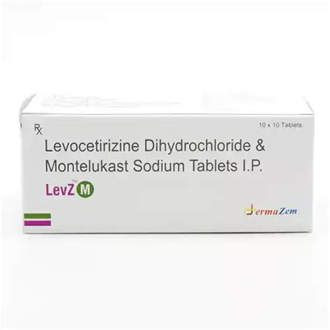 LevZ M - Levocetirizine Dihydrochloride & Montelukast Sodium Tablets