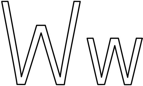 Letter W - Coloring Page (Alphabet)