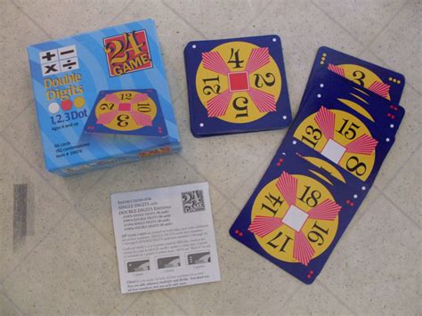 24 Game Double Digits 1,2,3 Dot Math Card Game