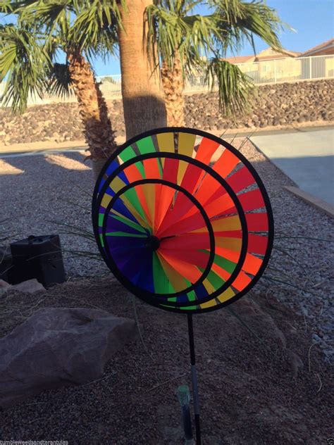 Windmill Cat Dog Bike Spinner Rainbow Wind 【中古】