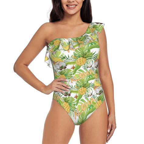 Bingfone Gnome and Pineapple Print Womens One Piece Swimsuits One ...
