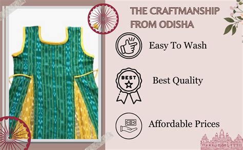 GHL GUENDICHAHAAT Sambalpuri Certified Handloom Cotton Baby Girl's ...