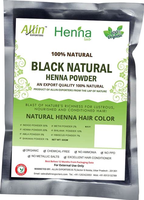Allin Exporters Natural Black Henna Hair Color - Price in India, Buy ...