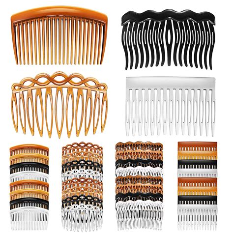 32 Pieces French Hair Side Combs Set Plastic Twist Comb with Hair Clip ...
