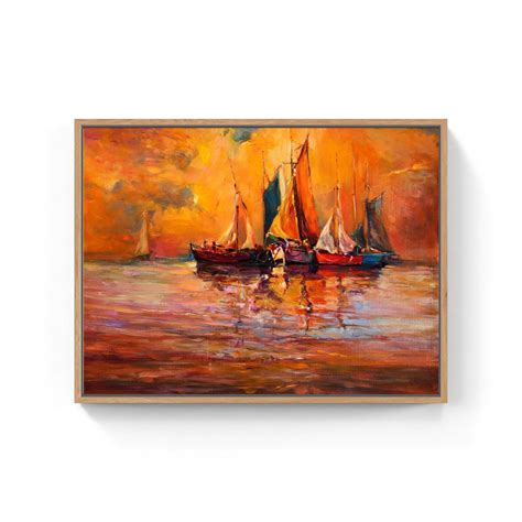 Buy Boats and ocean Canvas Painting & Wall Art Online – Dessine Art