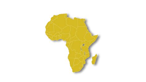 Map Of Africa Yellow