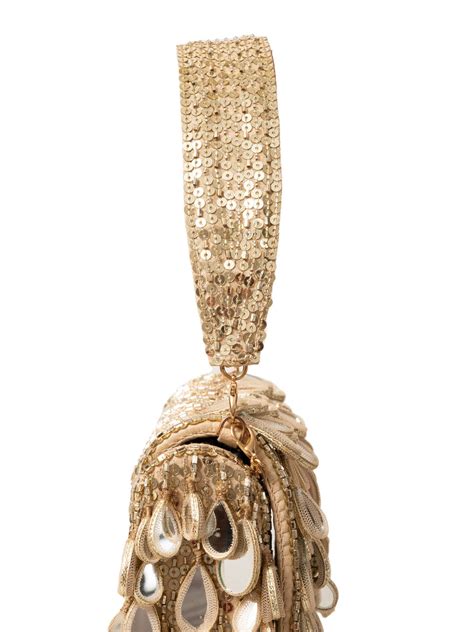 Sitara Gold Mirror Work Purse for Wedding Party – Needledust