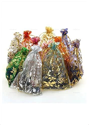 Beingelegant - Size : 17X23 Cms Set of 25 Large Size Drawstring Printed ...