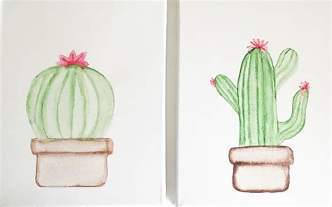 Watercolor Cactus Tutorial