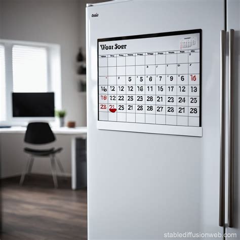 Office-Themed Magnetic Whiteboard Calendar | Stable Diffusion Online