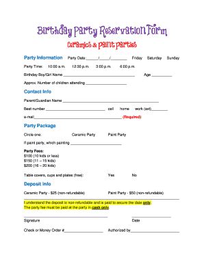 Birthday Forms - Fill and Sign Printable Template Online