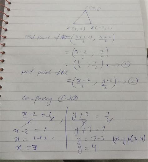 LEVEL-2 . An equilateral triangle has two vertices at the points (3, 4 ...