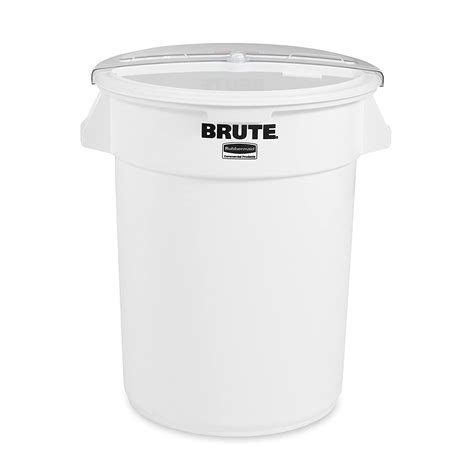 Rubbermaid FG9G7500WHT BRUTE 32 Gal with ProSave Lid and 4 Cup Scoop ...