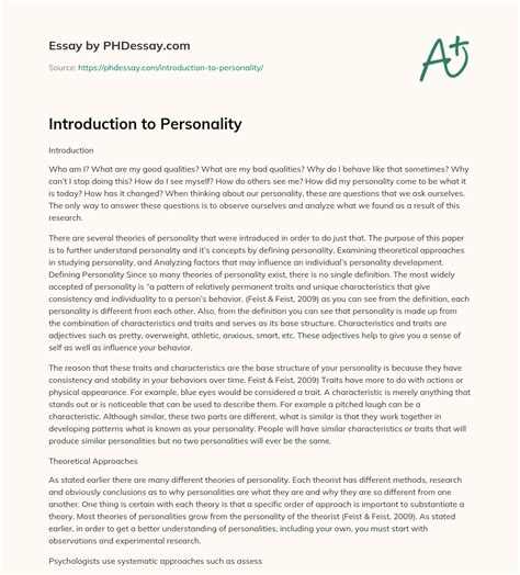 Personality Introduction 的图像结果