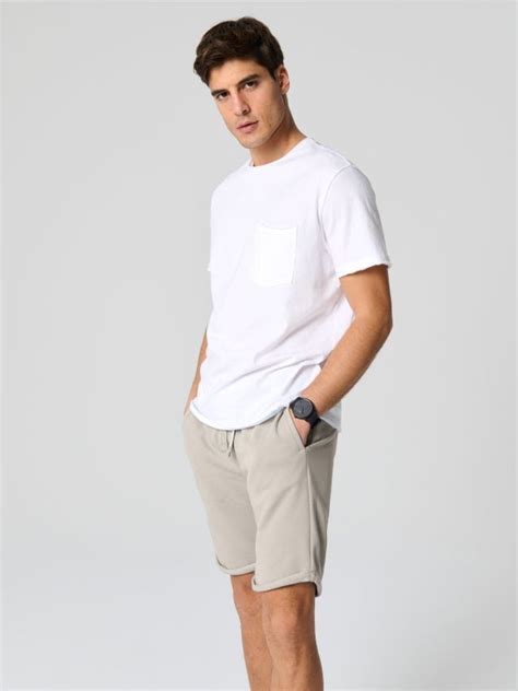 Pantaloni scurți slim fit Culoare bej - SINSAY - 5153O-08X