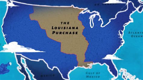 Map Showing The Area Covered By The Louisiana Purchase The Land Which