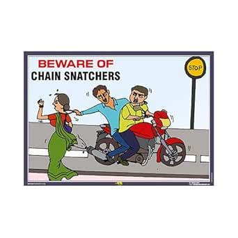 Mr. Safe - Beware of Chain Snatchers Poster for Safety Awareness Eco ...