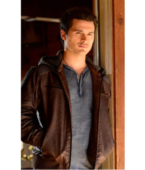 Michael Malarkey The Vampire Diaries S05 Enzo Leather Jacket with Hood