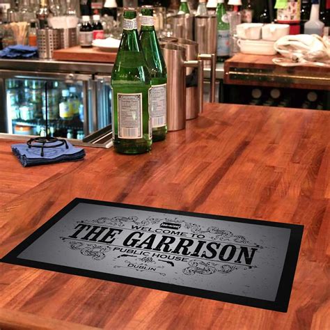 Buy Personalised Bar Runners The Garrison Home or Pub Bar Mats Mens ...