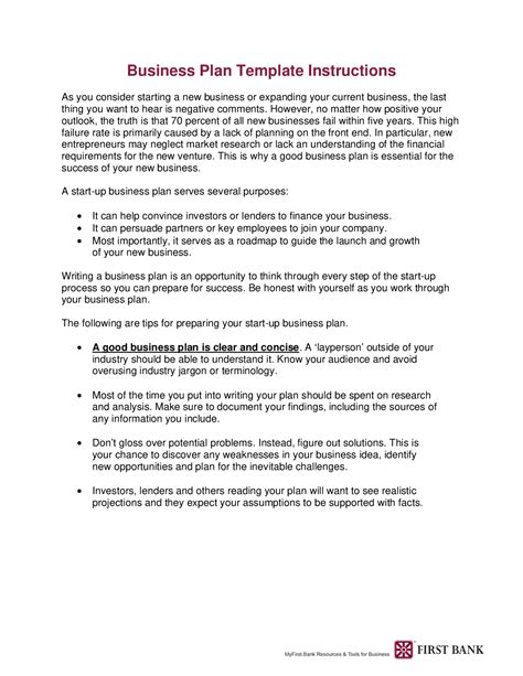 Business Plan Template Instructions 的图像结果