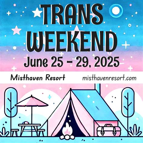 Trans Weekend 2025, Misthaven Camping Resort, Mexico, 25 June to 29 ...