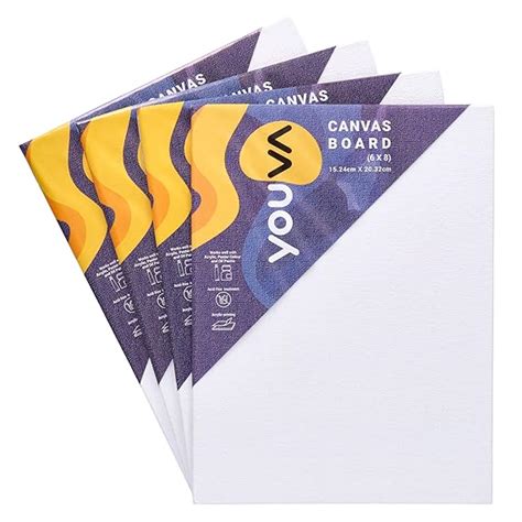 Navneet Youva |Cotton White Blank Canvas Boards for Painting, Acrylic ...