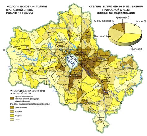Экологическая карта Подмосковья (Московской области) 2018 - TERRES.RU