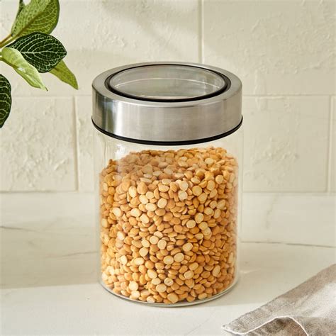 Buy Palestine Lumina Borosilicate Glass Jar with Lid - 620ml from Home ...